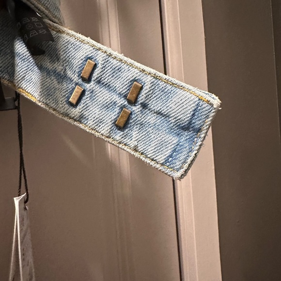 Zara Denim Bralette - NWT S - Picture 4 of 7